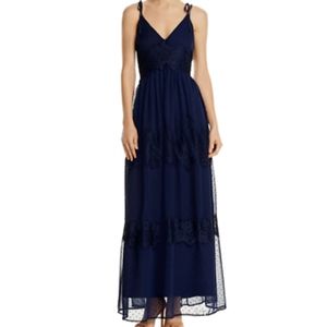 Navy Blue Lace Maxi Dress
